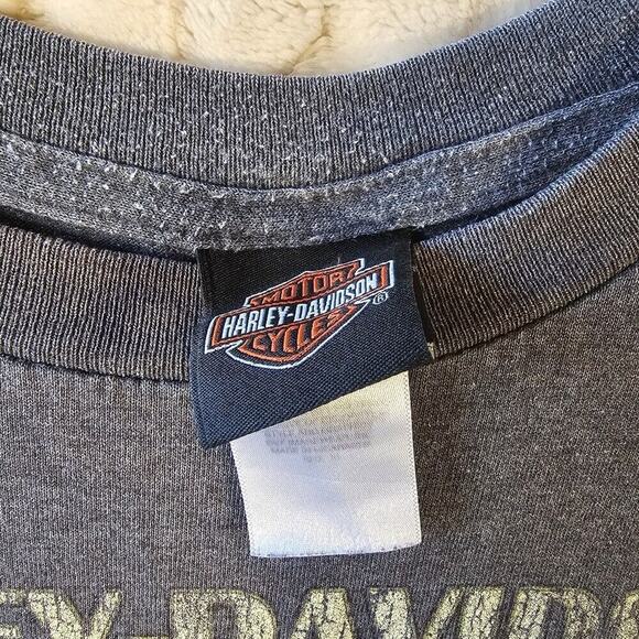 Harley Davidson Albuquerque NM Graphic Tee Mens XL Thunderbird Moto Biker Grunge - Picture 6 of 6